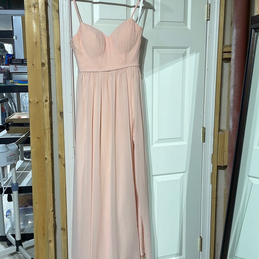 Azazie Pearl Pink Gown